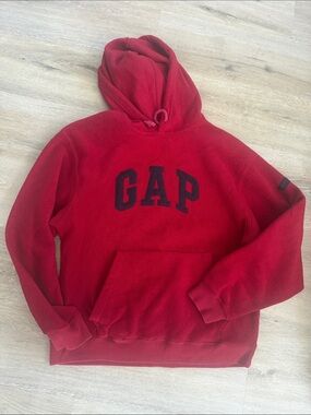 GAP Red Hoodie with Navy Logo